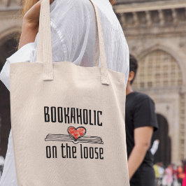 Bolsa Tote Viciada em Livros à Solta Leitora Divertida de Liv