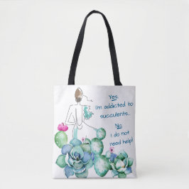 Bolsa Tote Viciado à sacola dos Succulents