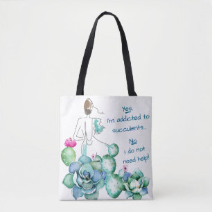 Bolsa Tote Viciado à sacola dos Succulents