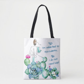Bolsa Tote Viciado à sacola dos Succulents