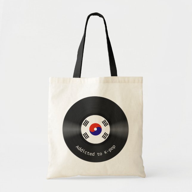 Bolsa Tote Viciado ao saco de Kpop (Frente)