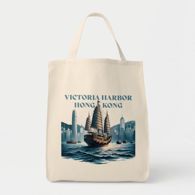 Bolsa Tote Victoria Harbor Hong Kong China (Frente)