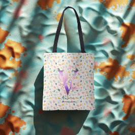Bolsa Tote Victoria Vivid Blossom - Boho Floral Monograma V