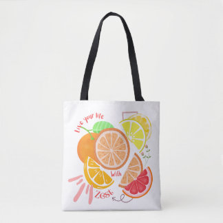 Bolsa Tote Vida ao vivo inspirada na fruta com o Citrus Zest 