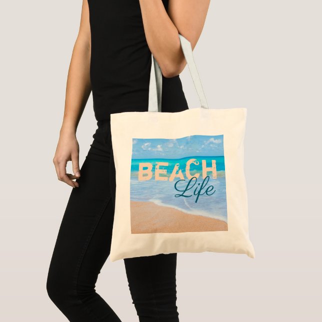 Bolsa Tote Vida da praia. Oceano tropical do Aqua do paraíso (Frente (produto))