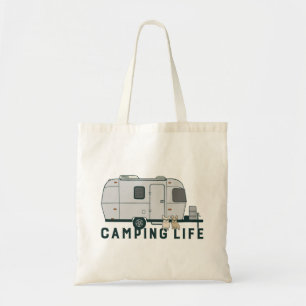 Bolsa Tote Vida de acampamento feliz com Frenchies bonitos