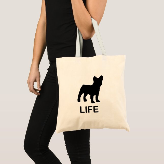 Bolsa Tote vida de buldogue francês (Frente (produto))