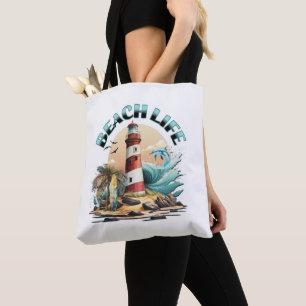 Bolsa Tote Vida de praia personalizada