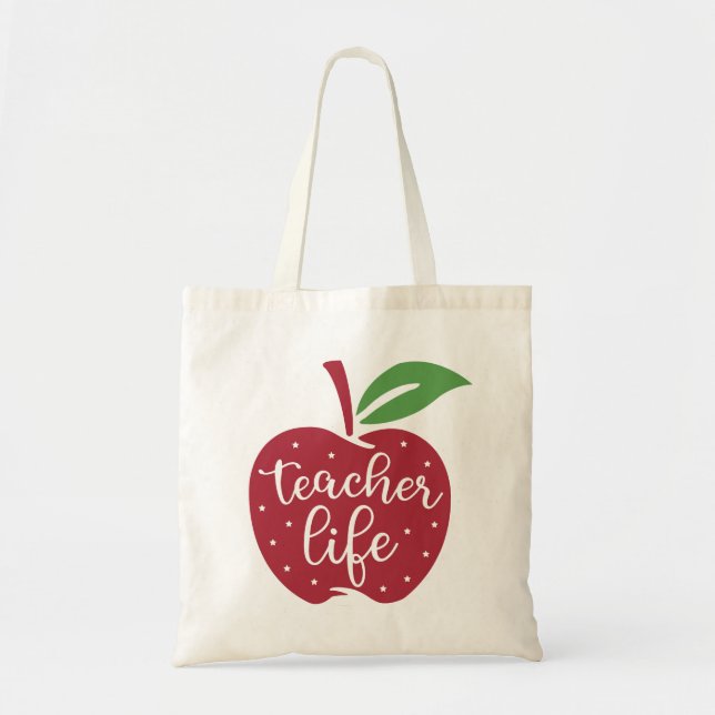 Bolsa Tote Vida de Professora Chic: Mostre Apreciação (Frente)