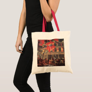 Bolsa Tote Vida de um Bombeiro, Bombeiros Antigos Combatendo