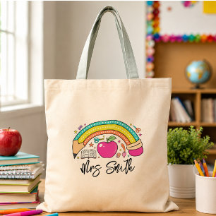 Bolsa Tote Vida dos Professores do Arco-Íris da Escola