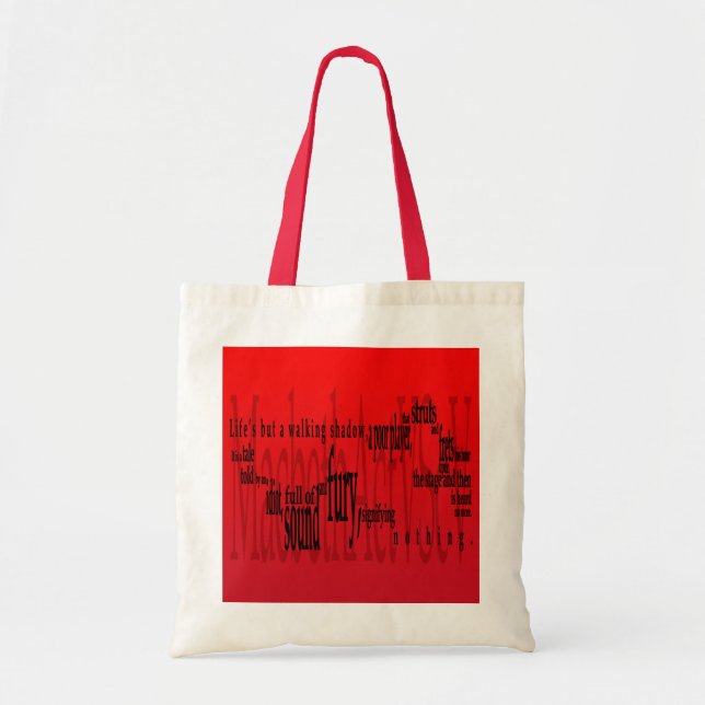 Bolsa Tote "Vida mas uma sombra de passeio" Macbeth (Frente)