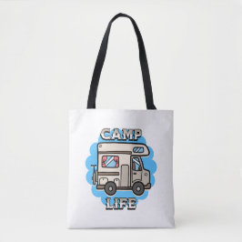 Bolsa Tote Vida no Acampamento | Camper Retro Personalizado