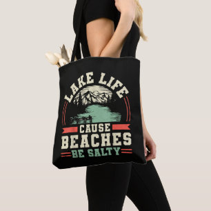 Bolsa Tote Vida no Lago nas Montanhas Faz com que as Praias S