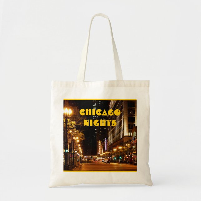 Bolsa Tote vida noturno de Chicago (Frente)
