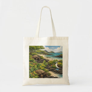 Bolsa Tote Vida Selvagem na Praia das Ilhas Galápagos