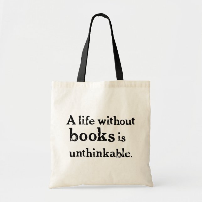 Bolsa Tote Vida sem as bolsas de livros (Frente)