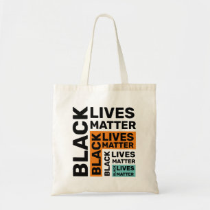 Bolsa Tote Vidas Pretas Importam A Tipografia Azul BlM Laranj