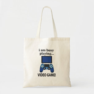Bolsa Tote Video Game Estou Ocupado Jogando Video Game