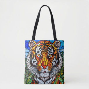 Bolsa Tote Vidro colorido de tigre