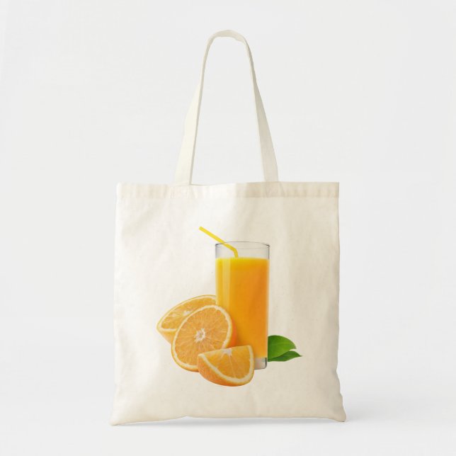 Bolsa Tote Vidro com sumo de laranja (Frente)