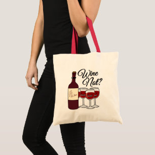 Bolsa Tote Vidro da rosa vermelha pinot do álcool das uvas do