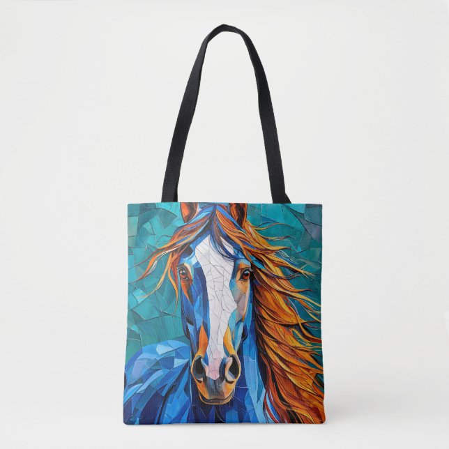 Bolsa Tote Vidro de Cavalo Colorido (Frente)