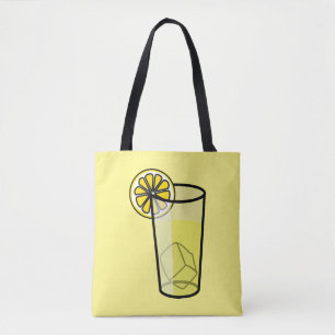 Bolsa Tote Vidro de Saco Amarelo de Limonada