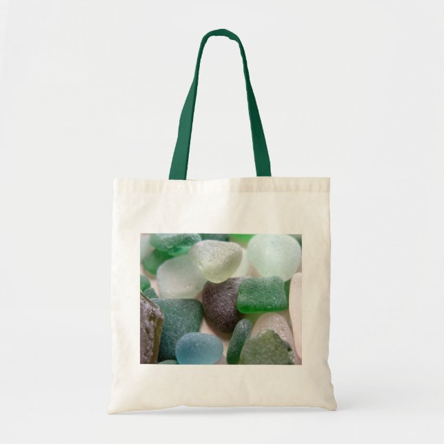 Bolsa Tote Vidro do mar azul e verde (Frente)