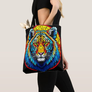 Bolsa Tote Vidro Manchado De Tigre Vibrante