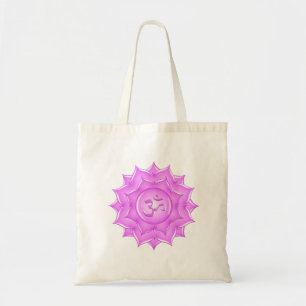 Bolsa Tote Vidro rosa Lótus Flor Om - Desenho