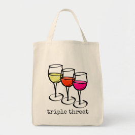 Bolsa Tote Vidros de Cartografia Vinhos Tripla Ameaça Magras