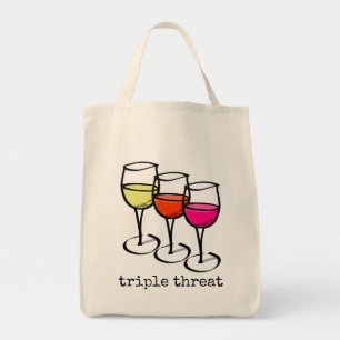 Bolsa Tote Vidros de Cartografia Vinhos Tripla Ameaça Magras