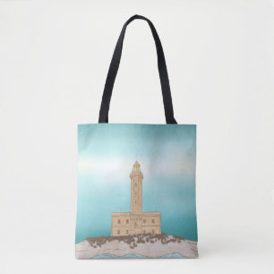 Bolsa Tote Vieste Lighthouse Itália