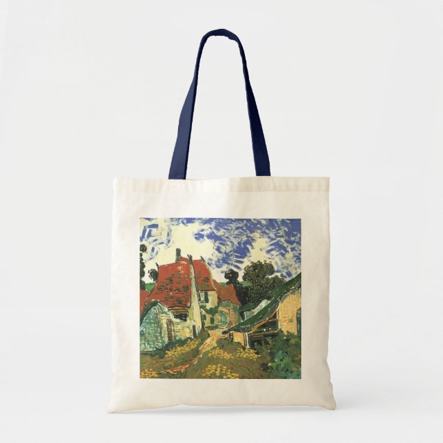 Bolsa Tote Village Street em Auvers por Vincent van Gogh (Frente)