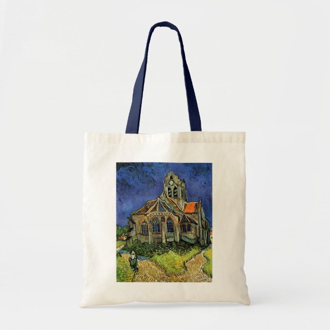 Bolsa Tote Vincent van Gogh - A Igreja em Auvers (Frente)