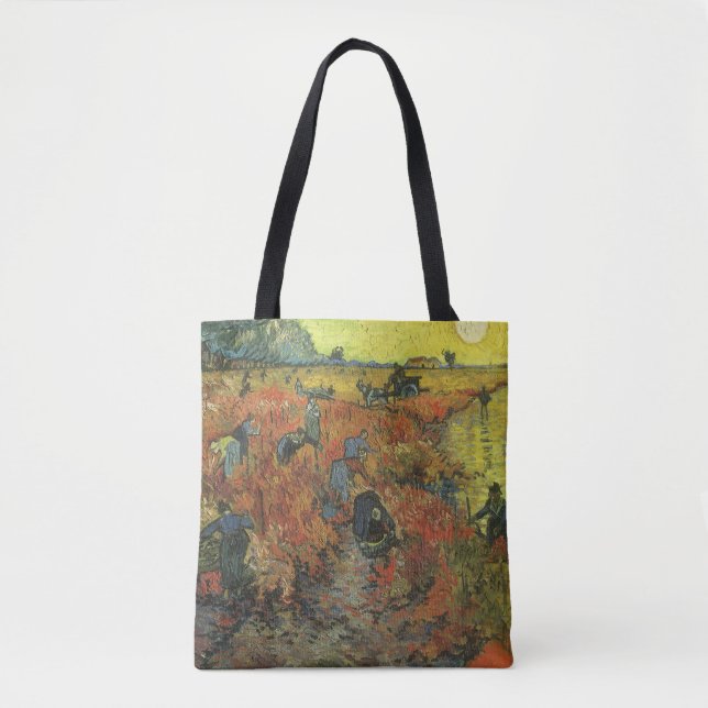 Bolsa Tote Vincent van Gogh - A Vinha Vermelha (Frente)