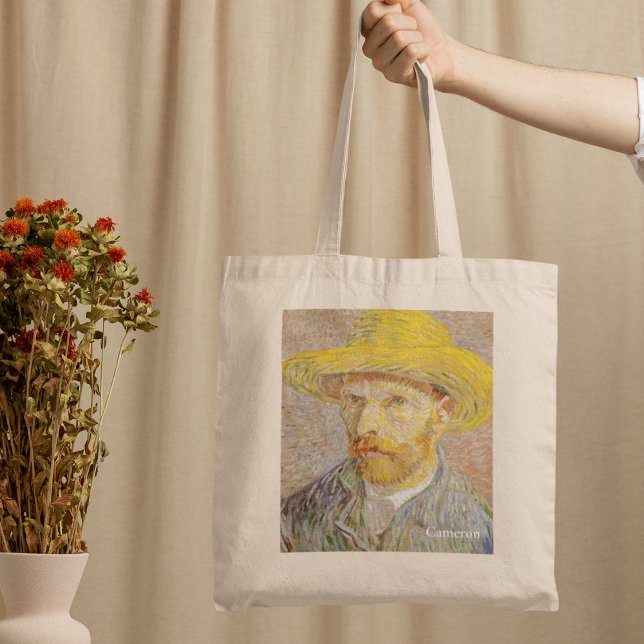Bolsa Tote Vincent Van Gogh Autorretrato Palha Personalizada (Criador carregado)