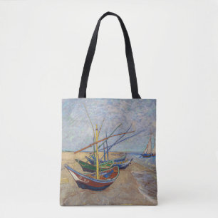 Bolsa Tote Vincent van Gogh - Barcos de Pesca na Praia