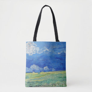 Bolsa Tote Vincent van Gogh - Campos de rodas sob as nuvens d