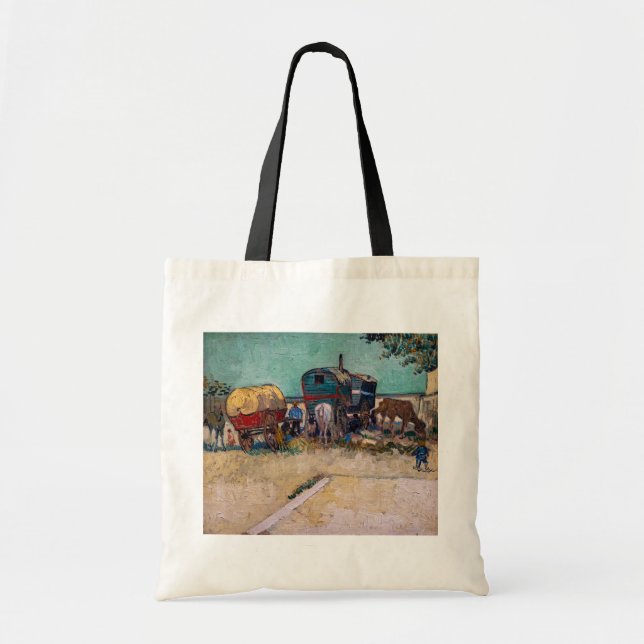 Bolsa Tote Vincent Van Gogh - Caravanas, Campo de Ciganos per (Frente)