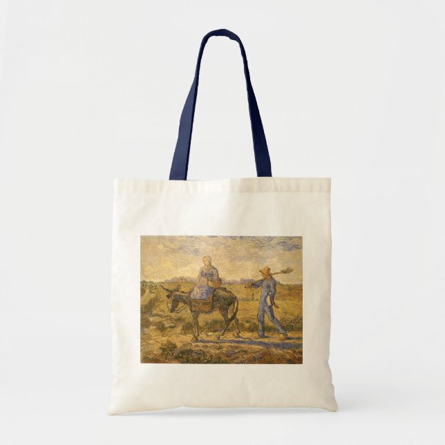Bolsa Tote Vincent van Gogh - Casal de Camponeses Indo Trabal (Frente)