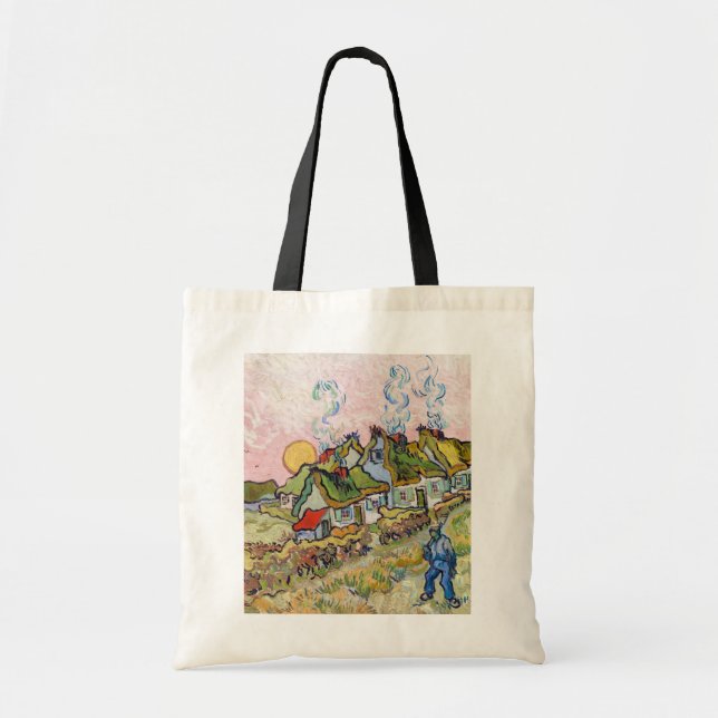 Bolsa Tote Vincent van Gogh - Casas e Figura (Frente)