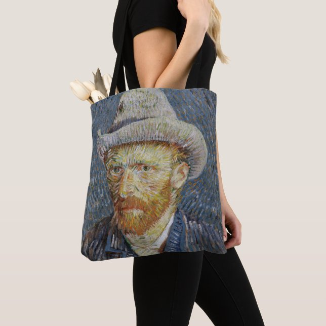 Bolsa Tote Vincent Van Gogh, Cinza autorretrato, Sentiu Ódio  (Close Up)