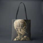 Bolsa Tote Vincent Van Gogh - Crânio com Cigarro Queimado<br><div class="desc">Vincent Van Gogh - Crânio com Cigarro Queimado</div>