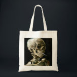 Bolsa Tote Vincent van Gogh - Esqueleto para Fumar<br><div class="desc">Fumando esqueleto pintado por Vincent van Gogh em 1886.</div>