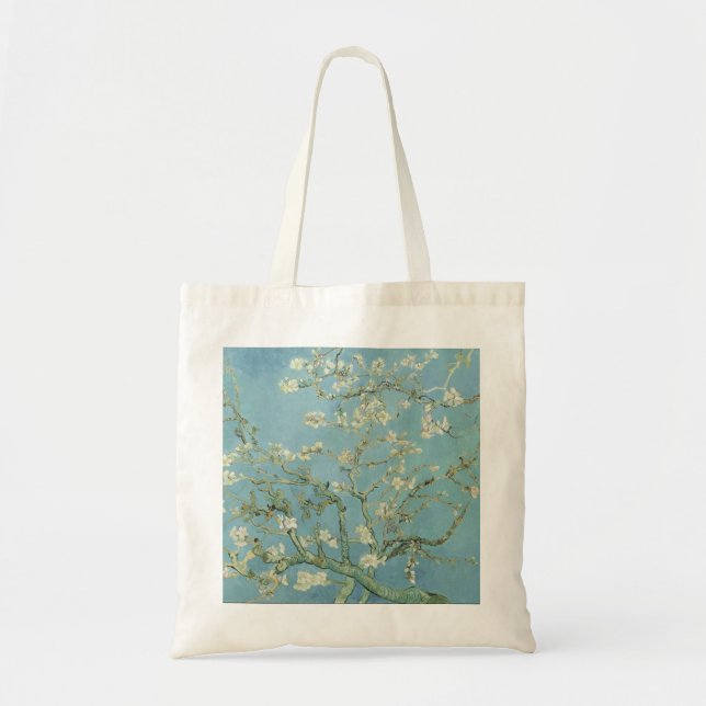 Bolsa Tote Vincent Van Gogh - Flor de amêndoa (Frente)
