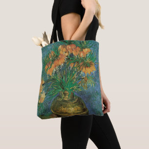 Bolsa Tote Vincent van Gogh - Fritillárias em um Vaso de Cobr