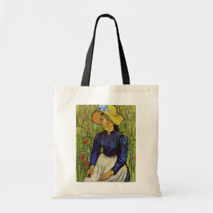 Bolsa Tote Vincent van Gogh - Garota camponesa com chapéu de