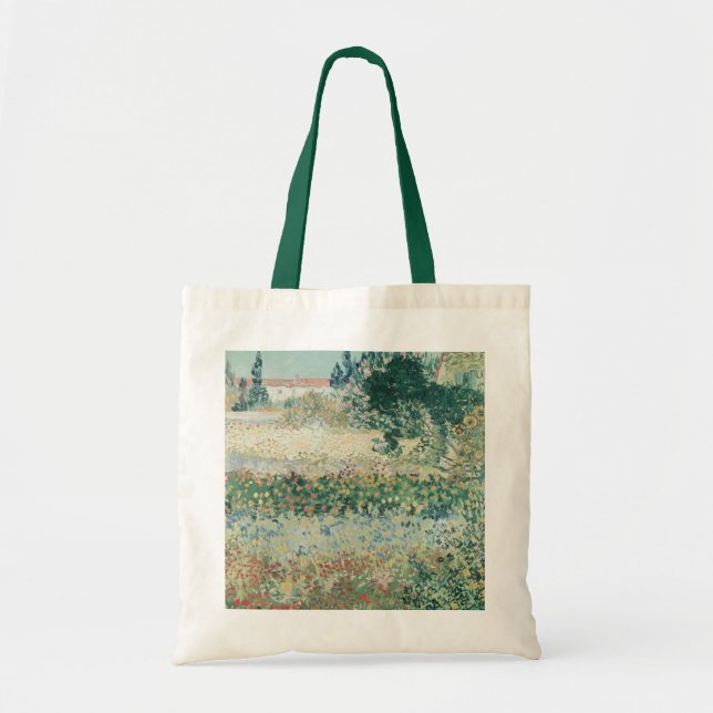 Bolsa Tote Vincent van Gogh | Jardim em Bloom, Arles, 1888 (Frente)